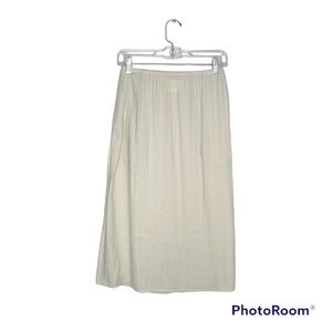La Garconne Moderne Cream Elastic Waist Skirt Size Medium